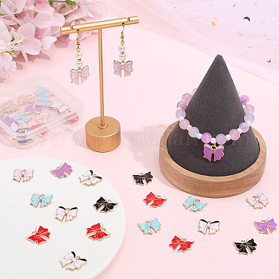 36шт 6 цвета сплава эмалевые подвески ENAM-SC0006-60-1