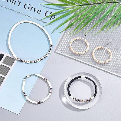 6 цвет плоские круглые бусины ручной работы из полимерной глины CLAY-PH0001-40B-02-1