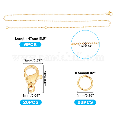 Наборы для самостоятельного изготовления ожерелий из нержавеющей стали 304 DIY-UN0002-23-1