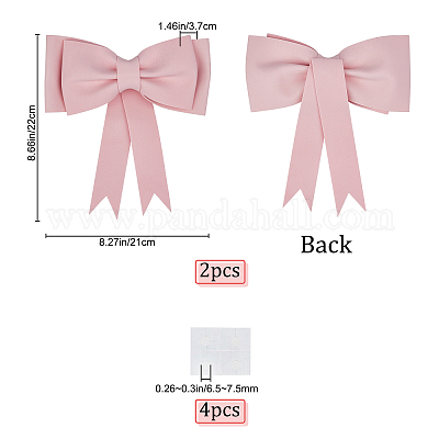 2PCS Pink Bow 3D Wrapping Bows 8 inch Christmas Ornaments Foam Wreath Bows  Wedding Party Decoration for Wedding Birthday Christmas Valentine's Day 