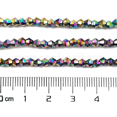 Прозрачные стеклянные бусины гальваническим пряди EGLA-A039-T3mm-UA02-1