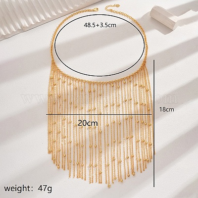 Колье из латуни с кисточками для женщин BZ9173-1-1