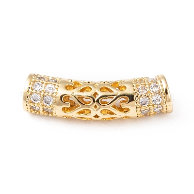 Латунные микро проложить кубического циркония бусы ZIRC-F001-66G-1