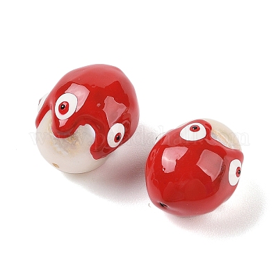 Эмалевые бусины из натурального пресноводного жемчуга PEAR-G014-05F-1