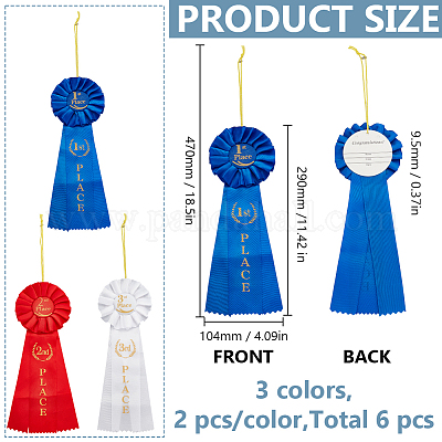 6 шт. броши из ткани 3 цветов AJEW-GO0002-29-1