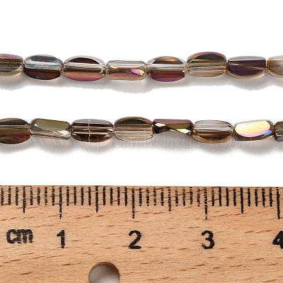 Стеклянные бусины с гальваническим покрытием  EGLA-P064-01A-HP03-1