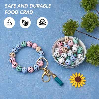 Набор для изготовления круглых силиконовых бусин wewaysmile 50 шт. 5 стиля 15 мм JX486A-1