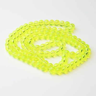 Строковые прозрачные стеклянные бусины X-GLAD-Q012-8mm-07-1