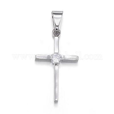 Подвески из хирургической нержавеющей стали 316 с кубическим цирконием STAS-P145-04P-1