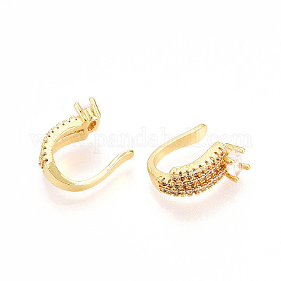 Серьги-манжеты из циркония KK-T074-28G-1