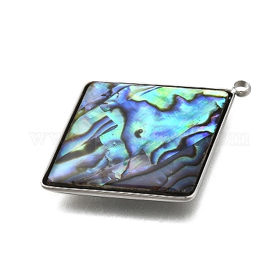 Подвески из натуральной ракушки пауа из нержавеющей стали 304 STAS-Z125-01D-P-1