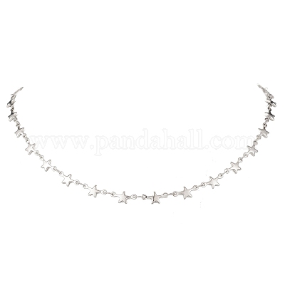 Ожерелья из нержавеющей стали 304 в виде звездных звеньев для женщин NJEW-JN05652-1
