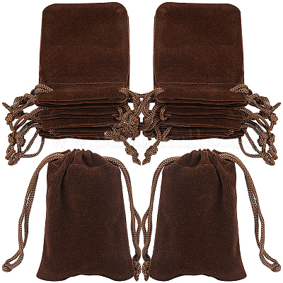 Подарочные пакеты на шнурке из бархата&nbsp;ABAG-BBC0001-10A-03-1