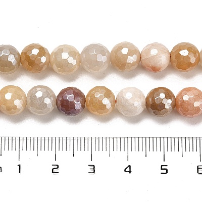 Гальванические нити круглых бусин из натурального золотого шелкового нефрита G-L598-A07-02-1