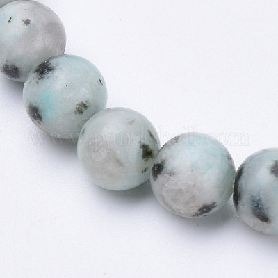 Натуральные кунжутные яшма / киви яшма стрейч браслеты из бисера BJEW-S128-04-1