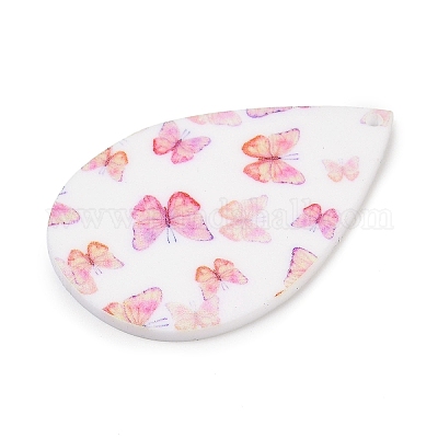 Печатные подвески из непрозрачного акрила FIND-K017-16E-1