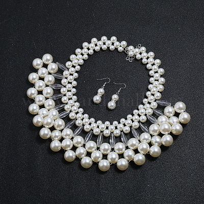 Ожерелья и серьги-подвески из цинкового сплава FS-WG22E5A-01-1