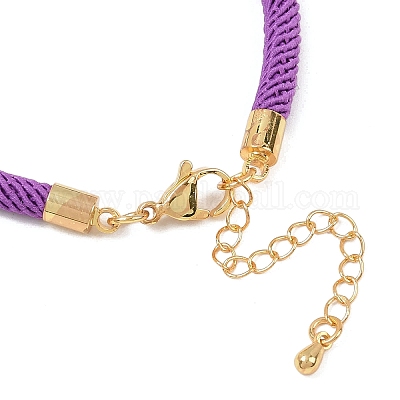 Изготовление браслета из круглого нейлонового шнура миланского плетения толщиной 4.5 мм BJEW-I245-01G-41-1