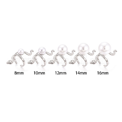 Змея латунная микропаве кубический цирконий чашка колец оправа KK-N274-40P-1