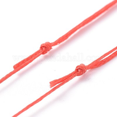 Регулируемые плоские вощеные полиэфирные шнуры AJEW-JB00506-M-1