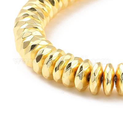 Гальванизировать немагнитных синтетический гематит бисер пряди G-L485-06C-G-1