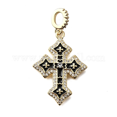 Латунные эмалированные европейские подвески с подвесками KK-B136-09G-02-1