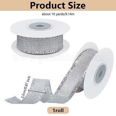 Полиэстеровые ленты длиной 10 м с бахромой по краю. OCOR-WH0070-120A-1