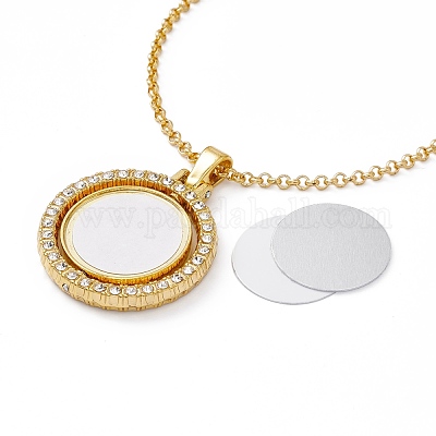 Wholesale Sublimation Blank Aluminum Pendant Necklace 