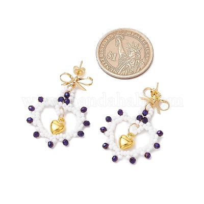 Стеклянные бусины EJEW-MZ00396-01-1