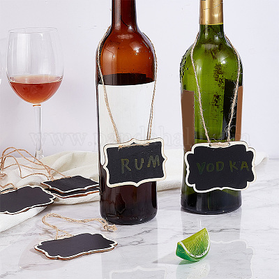 10 шт. 2 пустых деревянных мини-доски для вывесок AJEW-DR0001-18-1