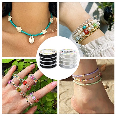 3 рулон круглой эластичной хрустальной нити&nbsp;EW-YW0001-17A-01-1