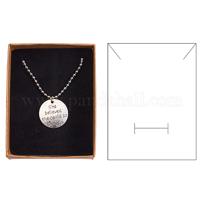 Коробки для ювелирных изделий из крафт-бумаги CBOX-R036-11A-1