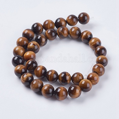 Натуральные нити бусин «Тигровый глаз» G-GSR12mmC014-A-1