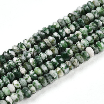 Натуральные зеленые пятна яшмовых нитей G-T141-41-1