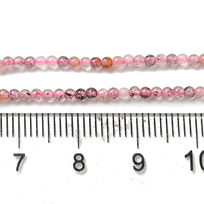 Нити бусин из рутилированного кварца из натурального черного золота G-B090-A12-01-1