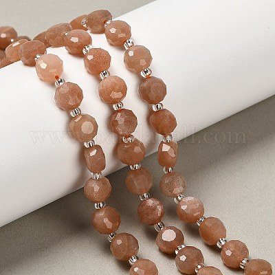 Натуральный Sunstone бисер пряди G-B153-B14-1