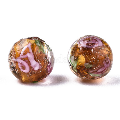 Бусины ручной работы бусины золотого песка LAMP-S194-001E-1