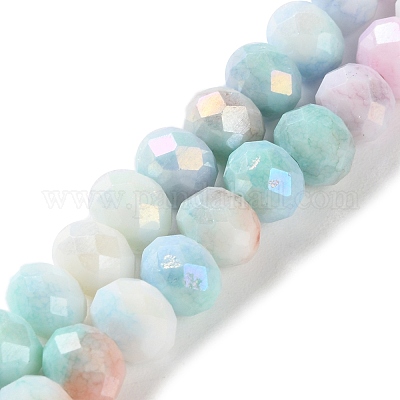 Стеклянные бусины с гальваническим покрытием  LAMP-S068-02L-1