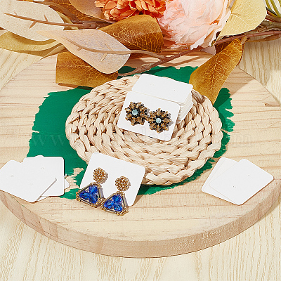 300 шт. бумажные карточки для демонстрации сережек с отверстием для подвешивания CDIS-SP0001-05A-1