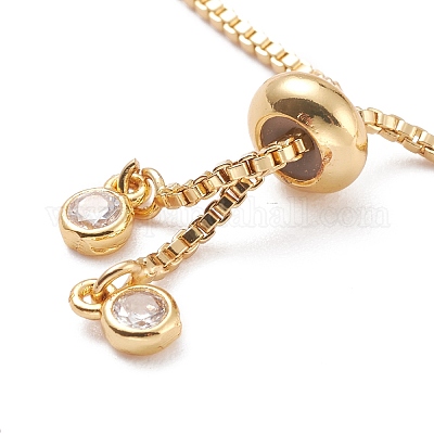 Классический теннисный браслет из кубического циркония для женщин BJEW-F417-02G-RS-1