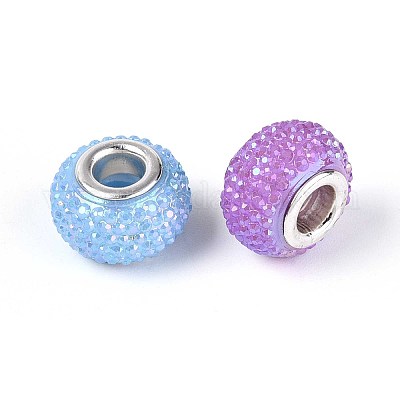 Европейские бусины из смоляных страз с большим отверстием OPDL-T003-01D-1