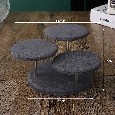 Трехъярусные бархатные стойки для витрины ювелирных изделий PW-WG90543-05-1