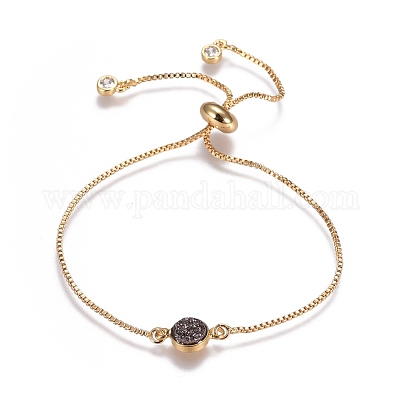 Браслеты-слайдеры из гальванического агата BJEW-JB04157-M-1