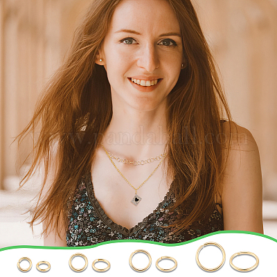 400 шт. 4 стиля соединительных колец из нержавеющей стали 304 STAS-GA0001-53-1