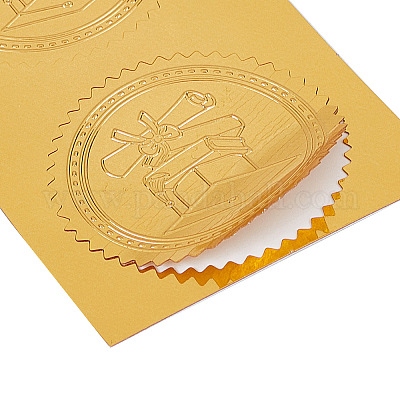 Wholesale Self Adhesive Gold Foil Embossed Stickers 