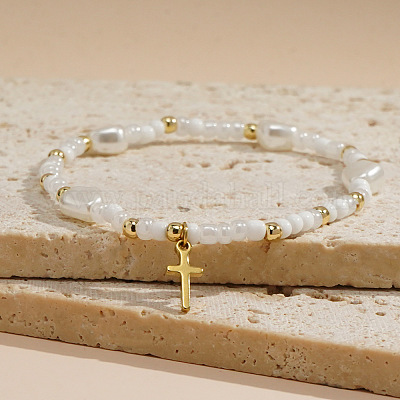 2 шт. эластичные плетеные браслеты из искусственного жемчуга в богемном стиле для женщин KR5693-3-1