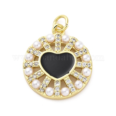 Подвески из латуни с микропаве из кубических цирконий KK-D325-24G-01-1