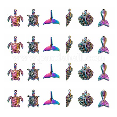 12шт 6 стильные подвески из сплава на тему океана FIND-LS0001-01-1