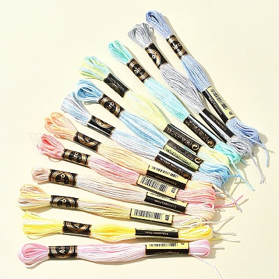 6-слойная полиэфирная нить для вышивания OCOR-FZ0001-01B-1