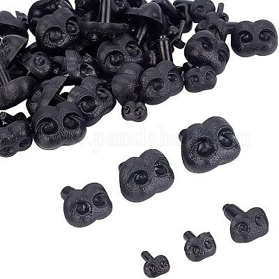 Black plastic animal eyes to stick on D 8mm 10pcs